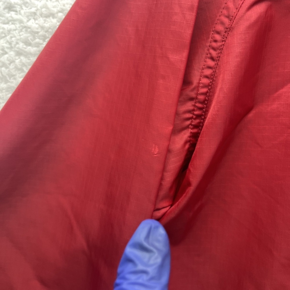 Gap Windbreaker Womens Small Red Long Sleeve Zip Up Hooded Packable Chore Grunge - Picture 15 of 16